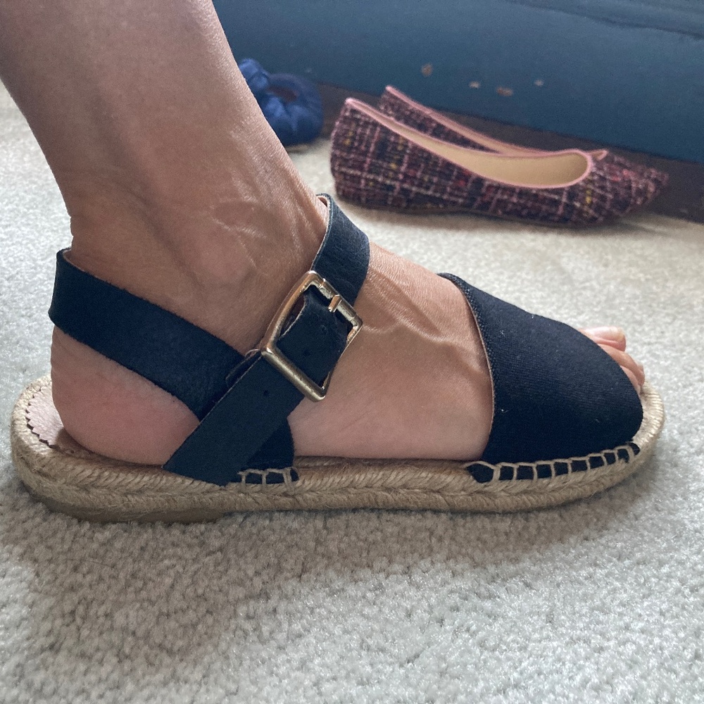 J. Crew Made-in-Spain Ankle-Strap Espadrilles in Leather Women's 7.5 (runs big) - Picture 3 of 8